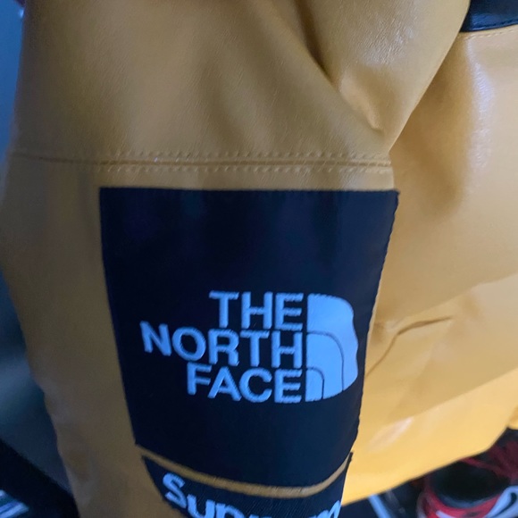 Yellow Leather Supreme North Face Nuptse Puffer Jacket - Picture 5 of 10